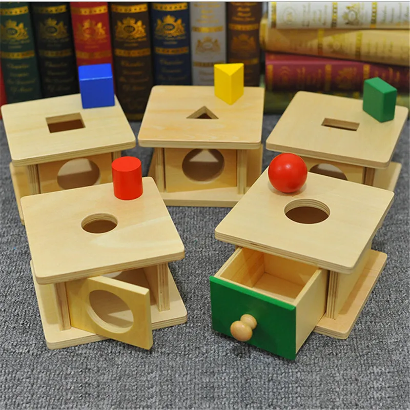 

Montessori Kids Toy Baby Wooden Coin Box Ball Box Learning Educational Preschool Training Baby Early Learning Toy
