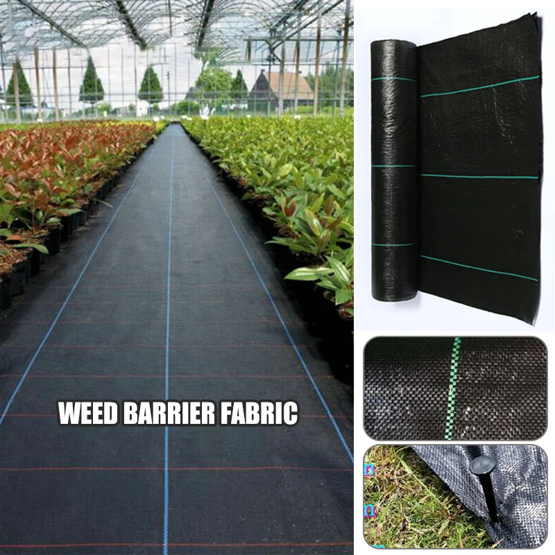 Черная мембранная крышка садовая барьерная ткань для сорняков газон домашнее