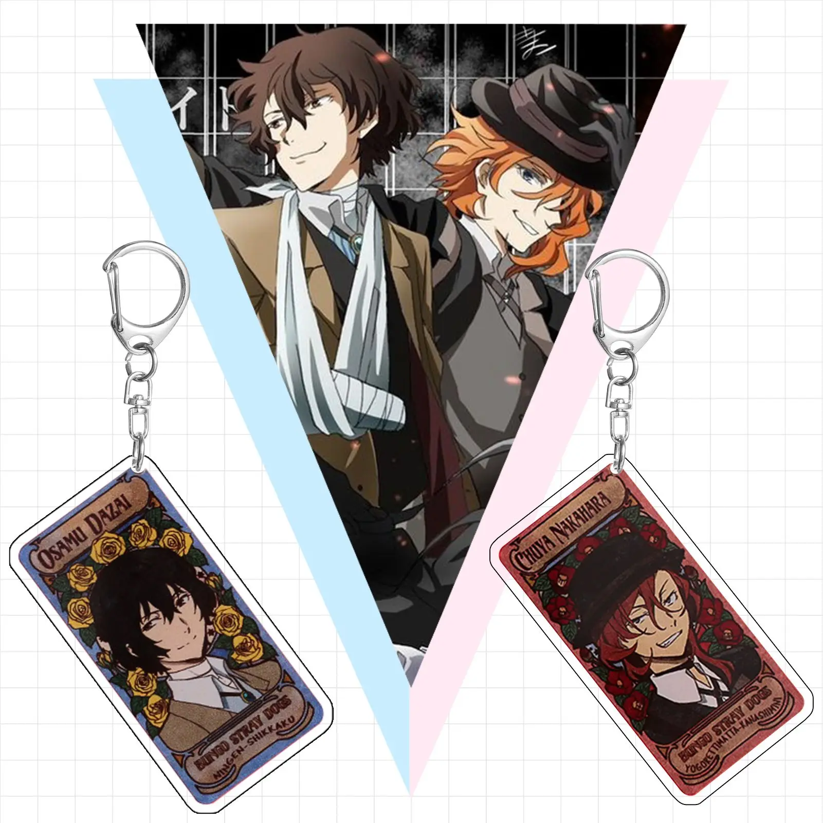Брелок для ключей из аниме дакимакура акриловый мини-брелок с изображением