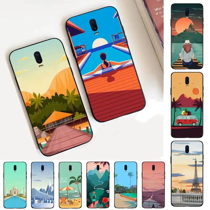 

FHNBLJ Infinite Scenery Pleasant Comfortable Life Phone Case for Vivo Y91C Y11 17 19 17 67 81 Oppo A9 2020 Realme c3
