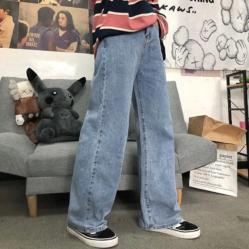 Summer y2k men's jeans micro flare wide leg pants retro graffiti straight leg pants cartoon sloppy pants designer overalls jeans