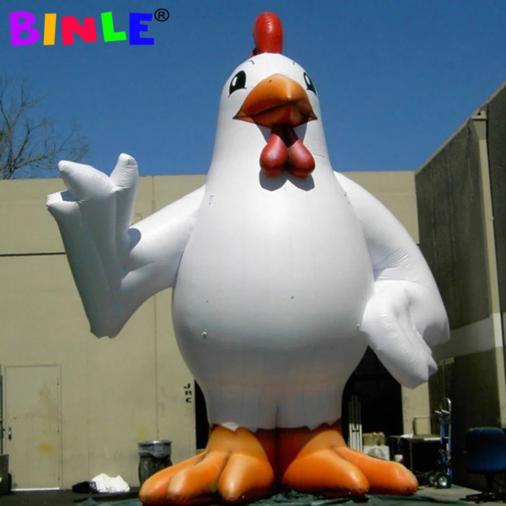 Hot Sale White Giant Inflatable Chicken Balloon Mascot For Advertising | Toys