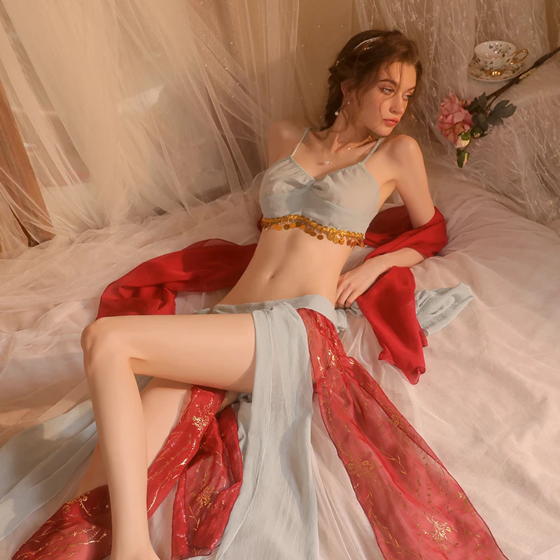 

Женские китайские танцевальные сценические костюмы Hanfu в старинном стиле, сказочная принцесса, косплей, сексуальное платье для сна