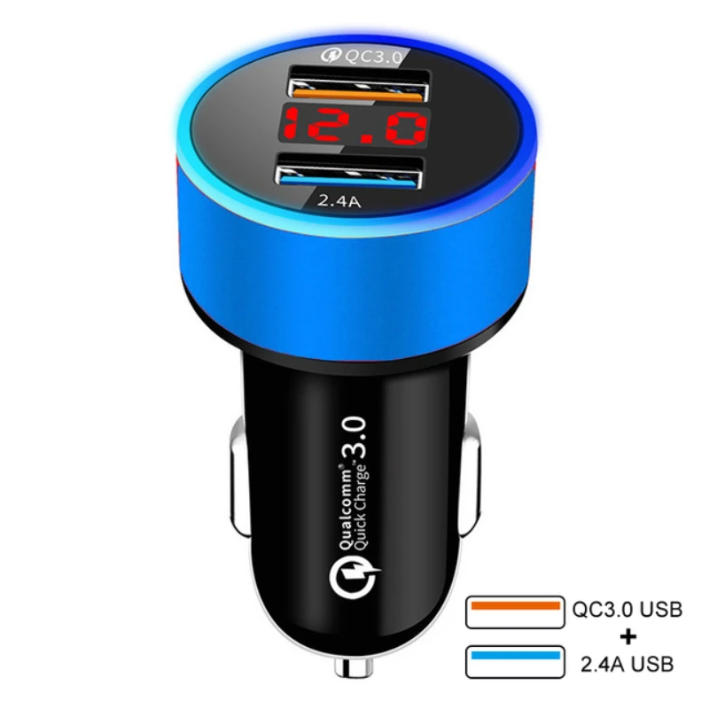 

Charger Fast Quick Charge 3.0 For Samsung Galaxy A51 A71 A50 A70 A10 A20 S20 S8 S9 S10 Mobile Phone Dual USB Car Charger