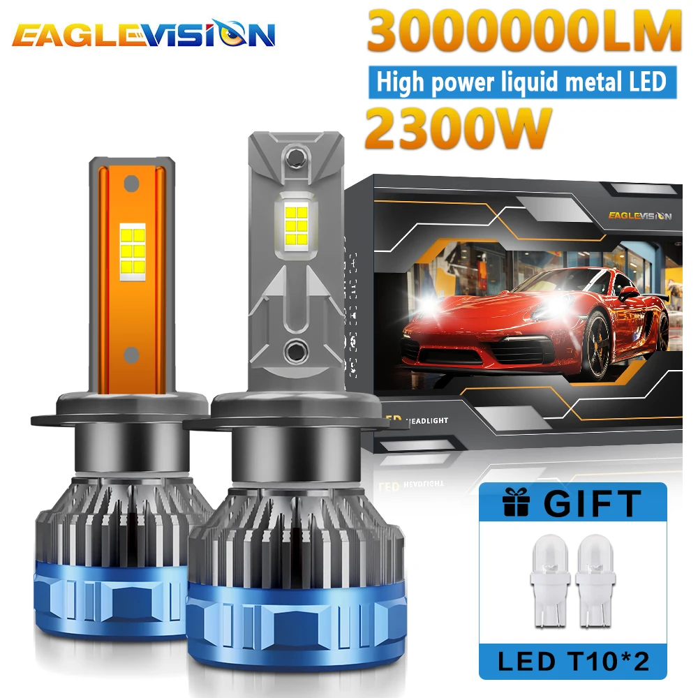 

EAGLEVISION Светодиодная лампа для фар для автомобилей H4 Turbo Canbus 12 В 24 В 2300 Вт Лампа высокой мощности HB3 HB4 9012 H1 H4 H7 H11 H13