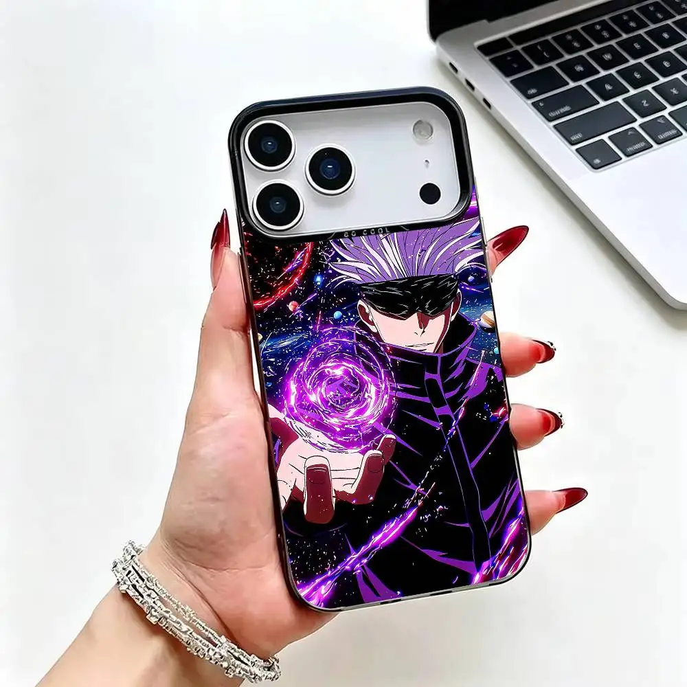 Чехол для телефона Jujutsu Kaisen - Сатору Годжо для iPhone 17, 16, 15, 14, 13, 12 Plus, Pro Max, с цветным серебряным покрытием внутри. (art.: 3920dd29a297f) - 3920dd29a297f