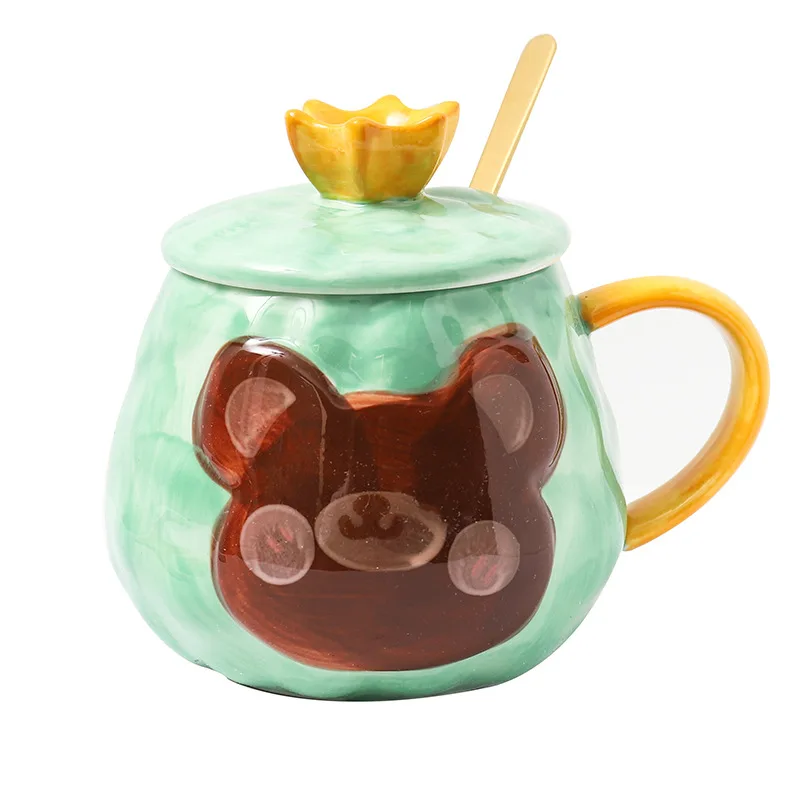 

Mugs Coffee Cups Cute Mug Tea Cup Ceramic Coffe Kawaii Tumbler Breakfast Cofee Travel Drinkware Kitchen Dining Bar Home Garden