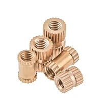 50pcs solid brass injection molding knurled thread inserts nuts m2 m2 5 m3