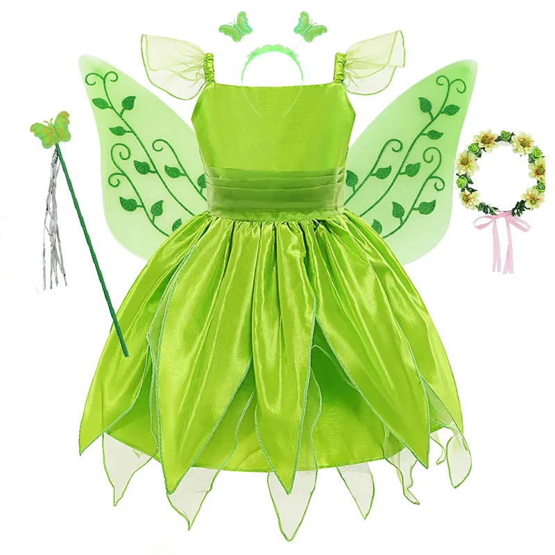 Женский костюм для косплея ярко-зеленый Хэллоуина карнавала эльфов