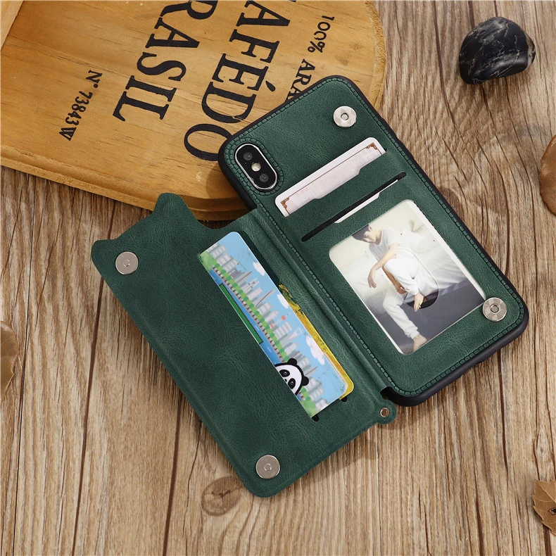 

Card Pocket Wallet Case for Samsung Galaxy A12 A32 A52 A72 A51 A71 A30 A50 S10 S20 S21 S21FE Note 20 Matte Leather Back Covers