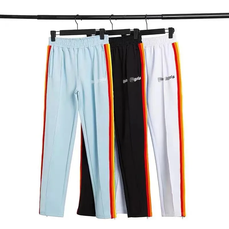 

PALM ANGELS Fashion Luxury High-end striped pants men's and women's casual pants loose fashion couple sports pants