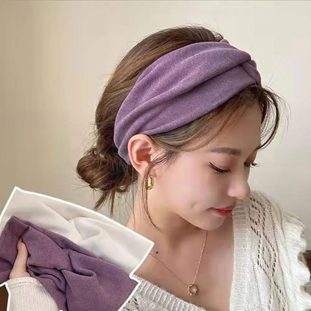

Korean Temperament Headband, Wide-brimmed Headband, Simple Accessories Hair, Headgear, Wash Wear Tying Female Hair Daily A3p6