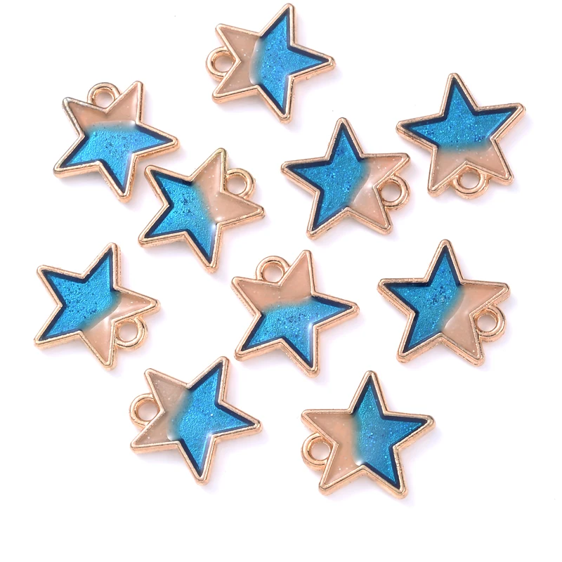 

10 шт., подвеска из металлического сплава, с пятиконечной звездой