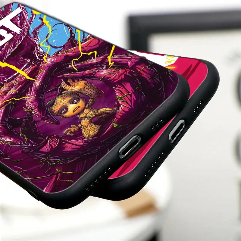 Чехол для телефона Baby Groot and Rocket Raccoo Marvel Apple iPhone 16 15 14 13 12 11 Pro Max XR XS 7 8 Plus SE2 чехол на