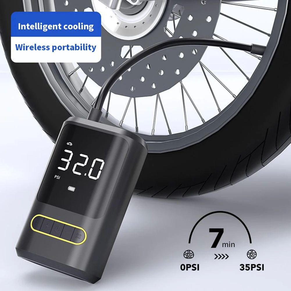 

Портативный автомобильный воздушный компрессор, многоцелевой насос 4000 фунт/кв. Дюйм, USB Type-C, перезаряжаемый аккумулятор мАч для велосипеда, мотоцикла, автомобиля