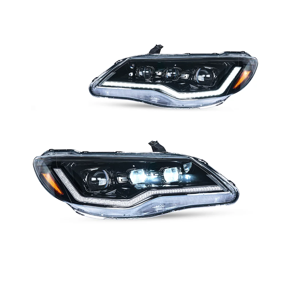 Пара автомобильных фар в сборе для Honda Civic FD1- FD7 2005-2012 8-я светодиодная фара детали