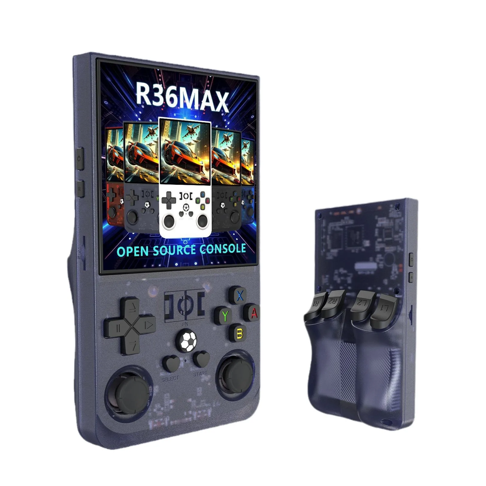 Новая портативная игровая консоль r36s R36MAX с открытым исходным кодом, работающая под управлением Linux, с 4-дюймовым большим экраном высокой четкости, портативная ретро-консоль для игр PSP. (art.: 3920dd4041aa4) - 3920dd4041aa4