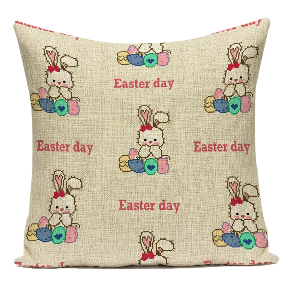 

Animal Pillow Cover Easter Velvet Nordic Office Home Decoration Cushion Cover 45x45cm Bunny print Gift Decorative Bed Sofa E2289
