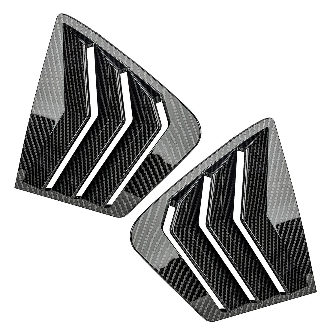 

1 Pair Car Rear Side Window Quarter Vent Scoop Louver Shutter Cover Carbon Fiber Style ABS Trim Fit for Honda Civic 2012-2015