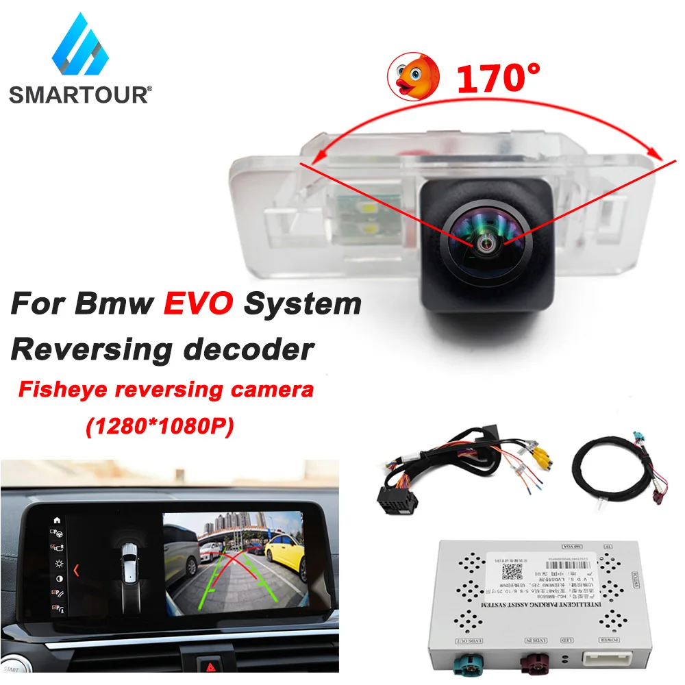 

Интерфейс автомобильной камеры для BMW EVO System F15 F25 F20 F22 F30 F36 F48 модуль декодера реверсивного пути 2018/2019 170 ° ручка багажника