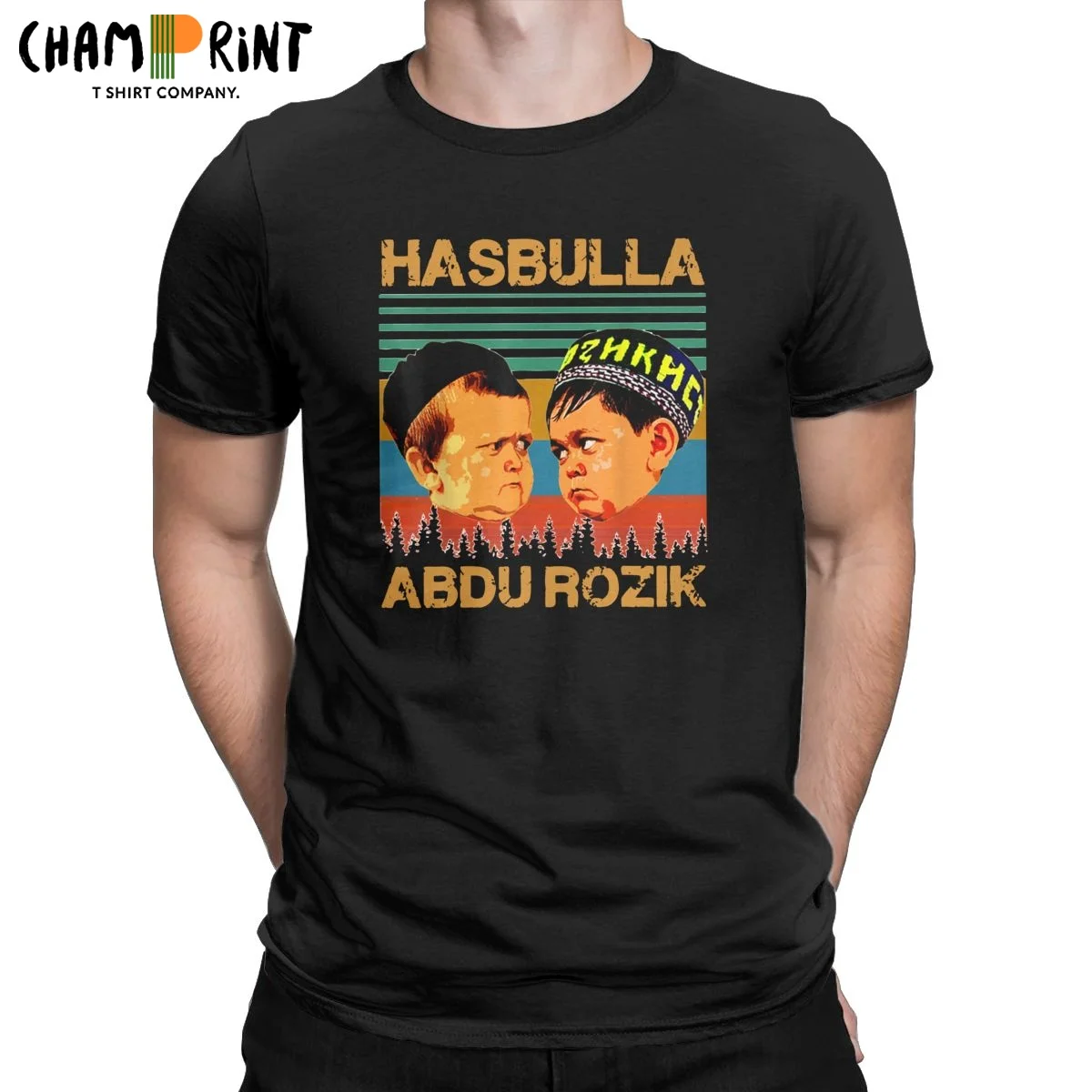 

Hasbulla Funny Smile Men T Shirt Crazy Tee Shirt Short Sleeve Crewneck T-Shirt 100% Cotton Plus Size Tops