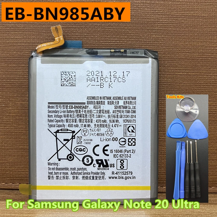 

EB-BN985ABY 4500mAh Original Phone Battery For Samsung Galaxy Note 20 Ultra N985B N985U N985U1 N985W N9850 N985N N986 N986B