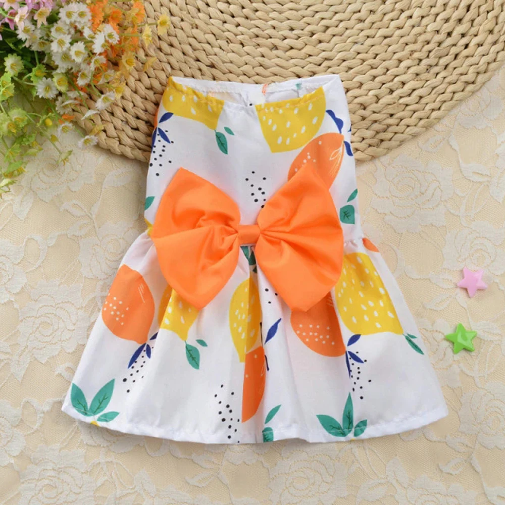 Low Price Fashion Summer Pet Dress Dog Flower Coat Puppy Cat Clothes Outfit Sleeveless Soft Thin Skirt |