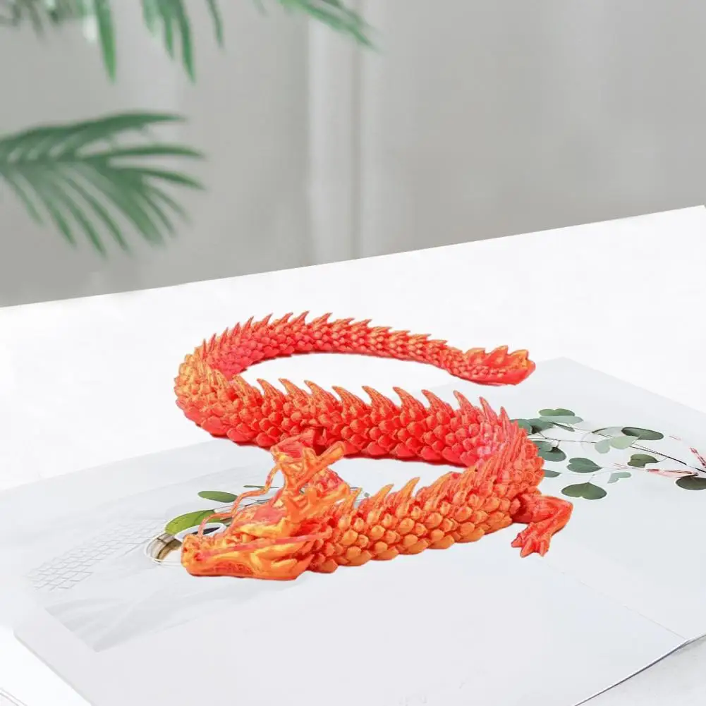 

Dragon Decoration for Home Chinese Dragon Figurine Movable Joint 3d Printing Miniature Zodiac Model for Fish Tank Car for Room