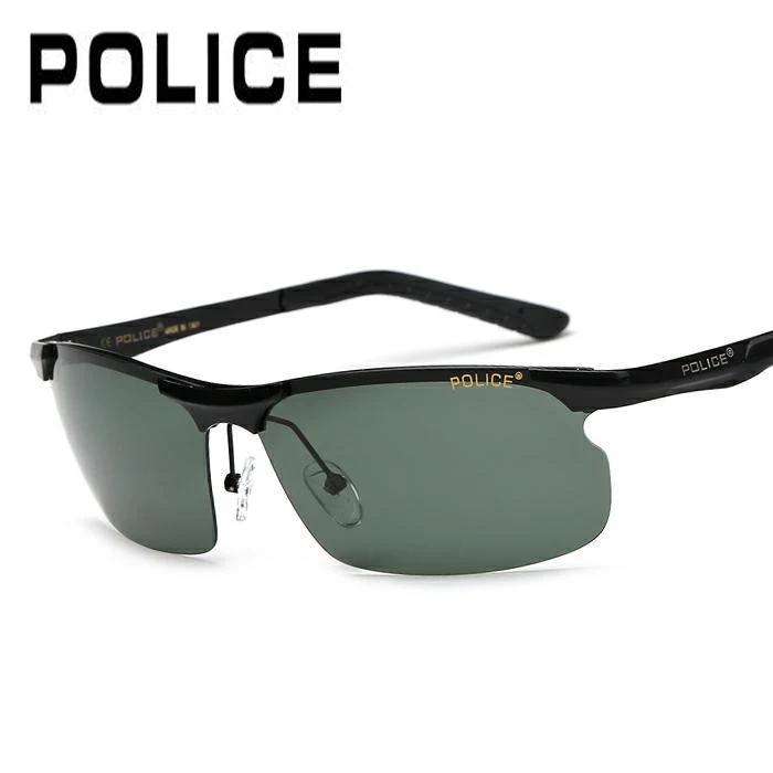 

POLICE Polarized Sunglasses Men Retro Glasses Square Sunglasses Polaroid Lens Summer Travel Essential Brand Designer UV400 8177