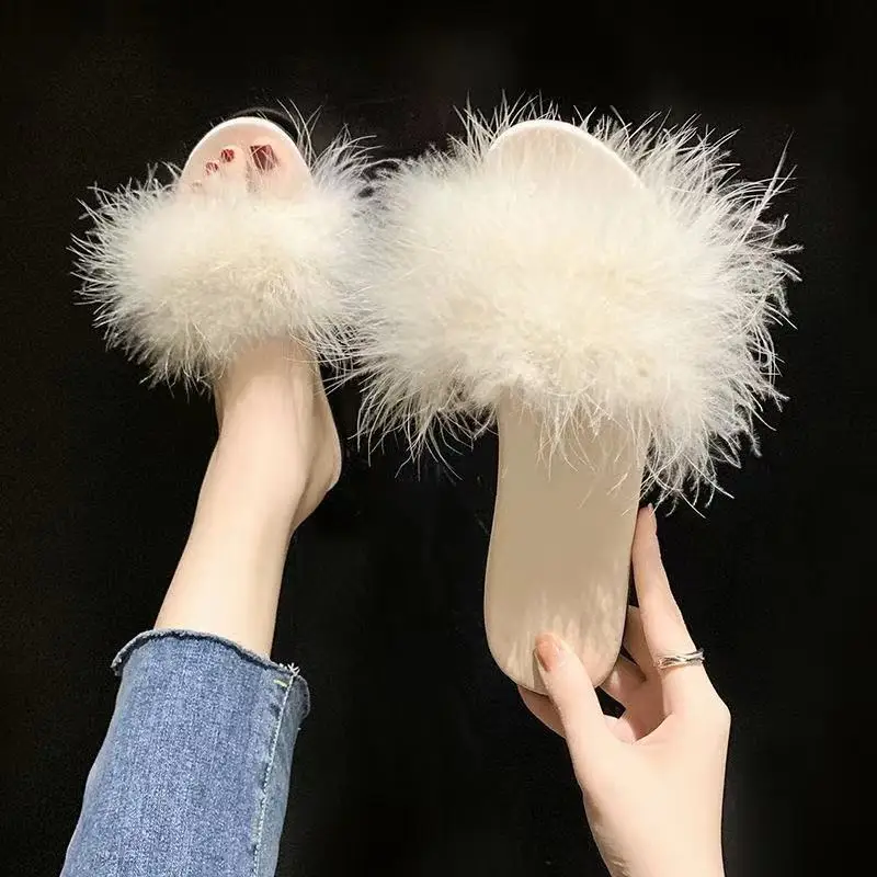 Fur Slippers 2023 New Ladies Slippers Fashion Women's Shoes