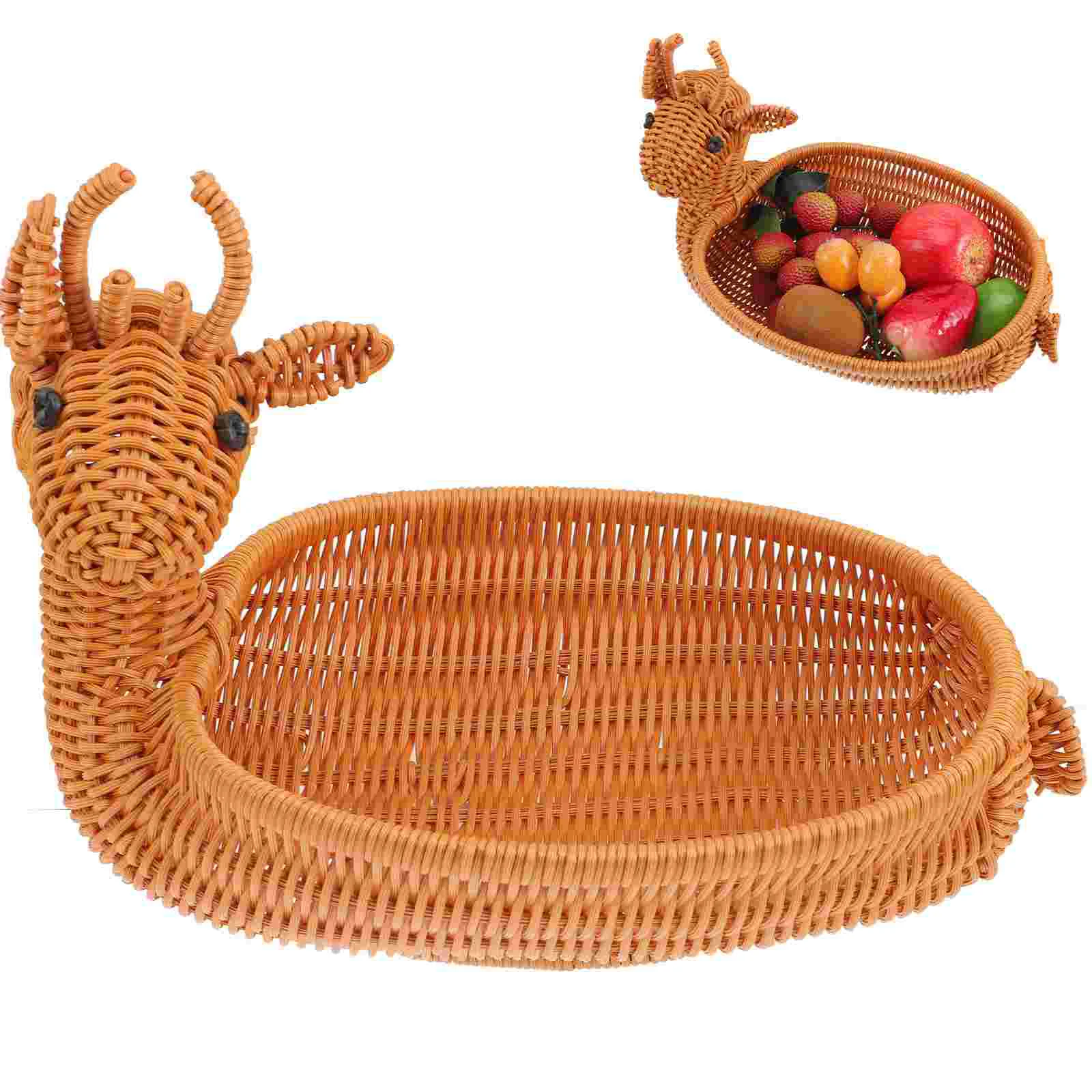 

Christmas Candy Basket Cartoon Elk Desktop Basket Home Woven Storage Basket