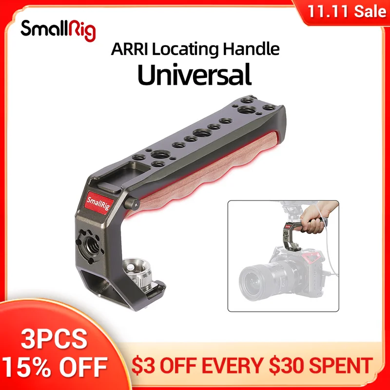 

SmallRig ARRI Locating Handle Top Handle Grip With Two Cold Shoe Mount For DSLR SONY CANON NIKON Camera Cage Accessories 2640
