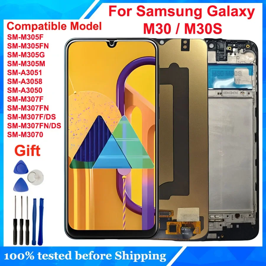 Фото SM-M305F M305G M307F сенсорный экран планшета в сборе для Samsung Galaxy M30/M30S Замена аксессуаров для ЖК-дисплея №1