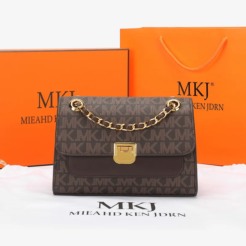 

MKJ brand women's bag 2021 new fashion foreign style chain small square bag Versatile Single Shoulder Messenger women's bag