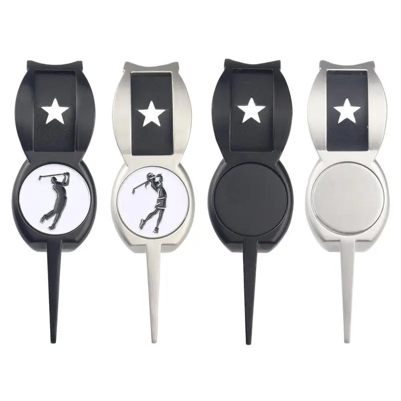 

Golf Putter Holder Universal Magnetic Cigars Holder Golf Divot Marker Tool Zinc Alloy Golf Cart Cigars Holder Clip Gift