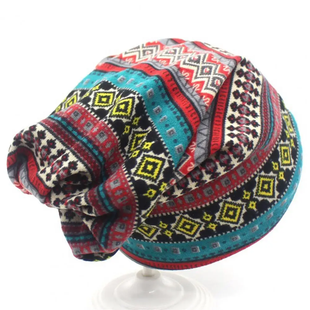 

Stylish Men Women Winter Cap Neck Protection Skullies Beanie Printing Anti-shrink Men Women Winter Cap Warm