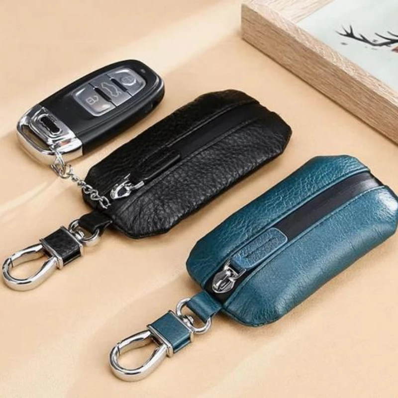 1 шт. креативная кожаная сумка для ключей от автомобиля оснащенная