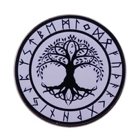 tree of life symbol fashionable creative cartoon brooch lovely enamel badge clothing accessories