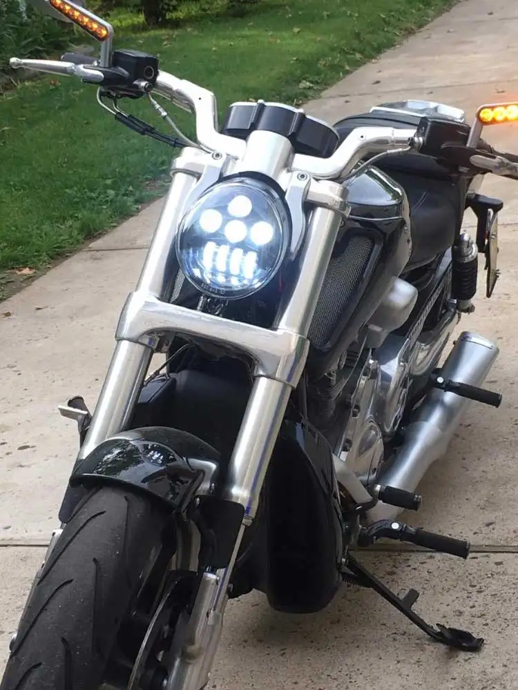 Для Harley V-Rod светодиодная передняя фара 60 Вт HI/ближний свет мотоцикла 10-32 В