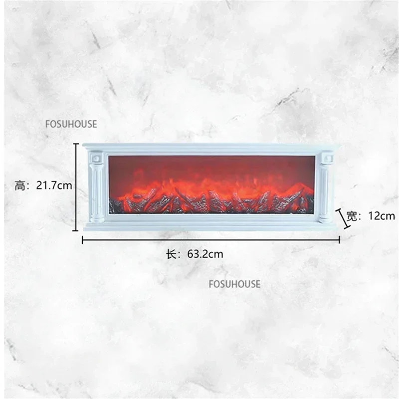 3D Simulierte Kamine Flamme Lampe Ge닥schte Brennholz Kamin Duerische Dekoration Ornamente Licht Wohnzimmer TV Schrank