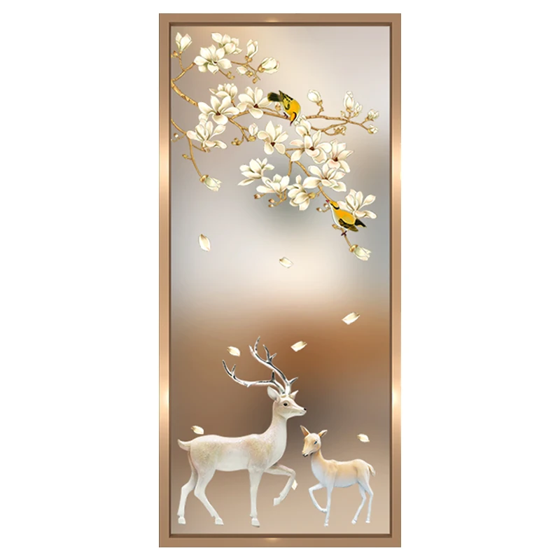 

Art glass screen partition simple and modern entrance living room bedroom room entrance frosted light transmission technology