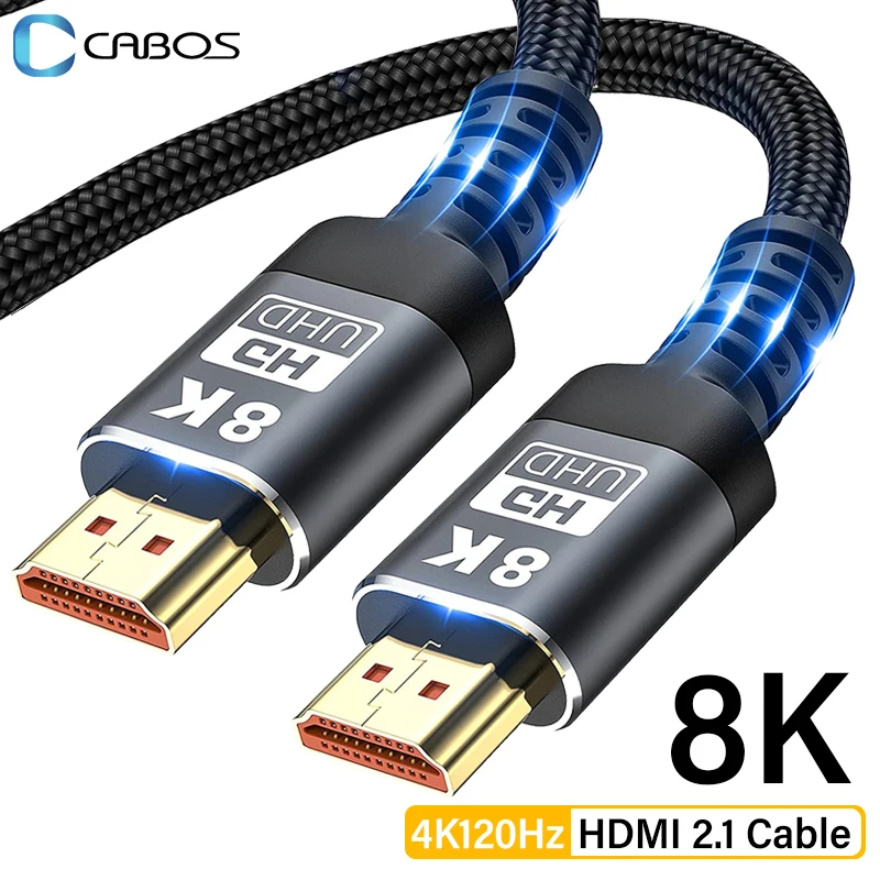 

8K 60 Гц 4K 120 Гц HDMI-кабель совместимый с HDMI 2,1 видео-и аудиокабель адаптер для ПК, ноутбука, Xbox, серферов, PS3 PS4 DVD ТВ монитора HDMI