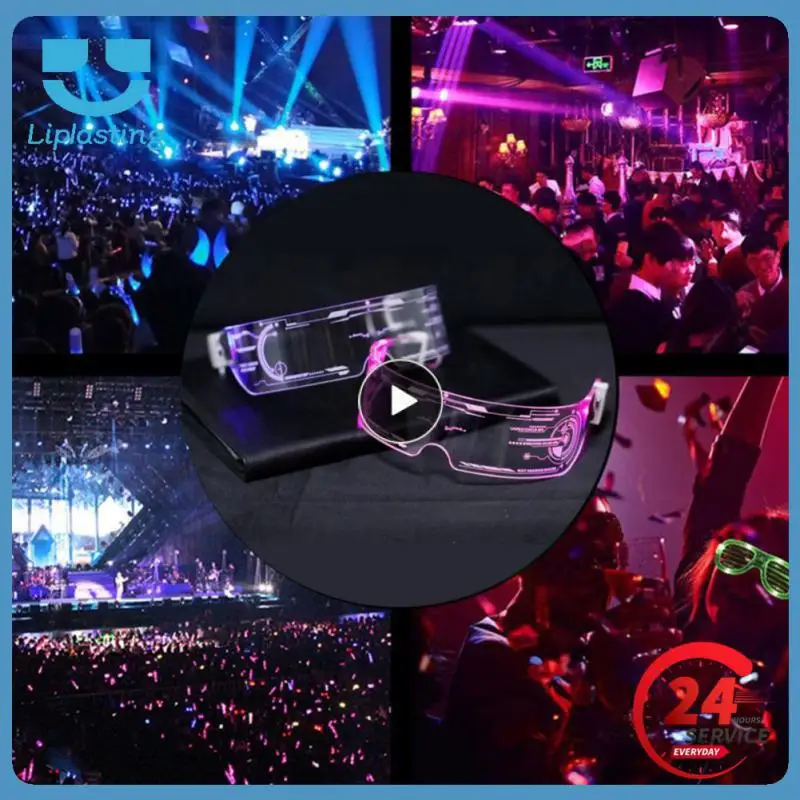 

Designer Sunglasses LED Luminous Sun Glasses Vintage Punk Cycling Glasses Goggles Men Women Fashion Party Eyewear UV400