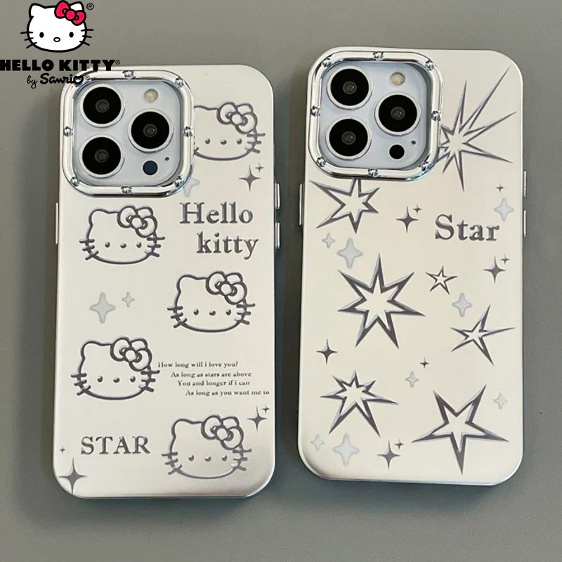 

Sanrio Hello Kitty Phone Case for IPhone 14 13 12 11 Pro Max Kuromi Ultra Thin Frosted All-Inclusive Kawaii Cartoon Back Cove