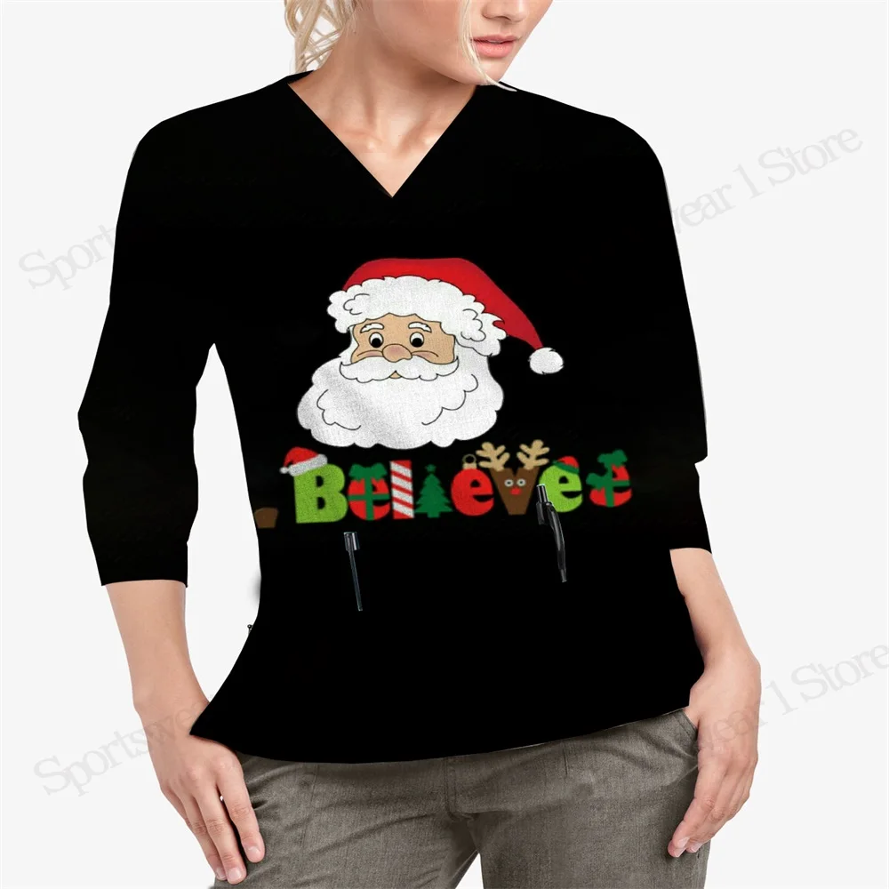 

V-neck Y 2k Vintage Fashion Y2k Summer Clothes for Women T Shirt Pocket Korean Style Clothes Nurse Tops Y2k Japanese Streetwear