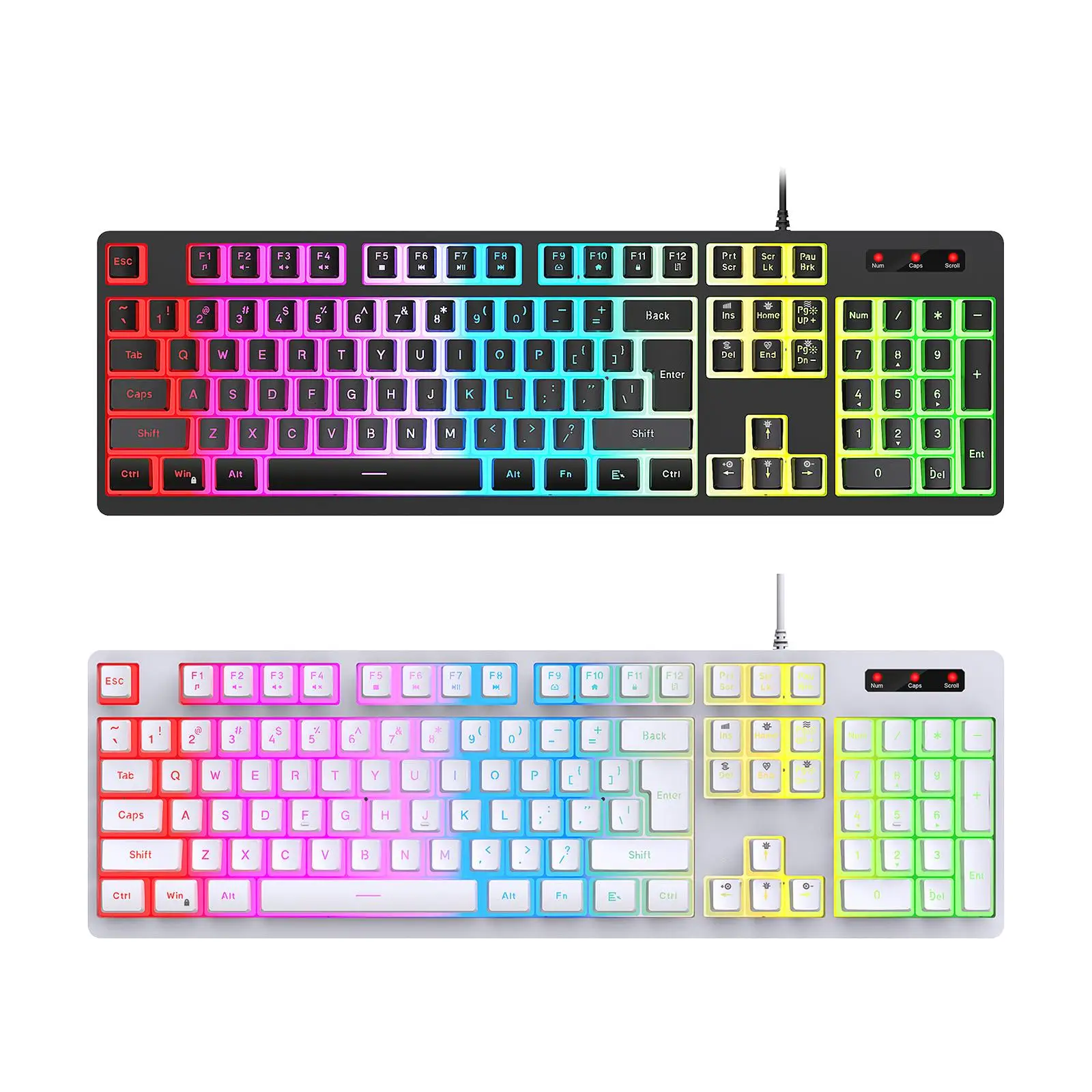 

Проводная Механическая игровая клавиатура с RGB-подсветкой, 104 клавиш, быстрый отклик для ПК, офиса