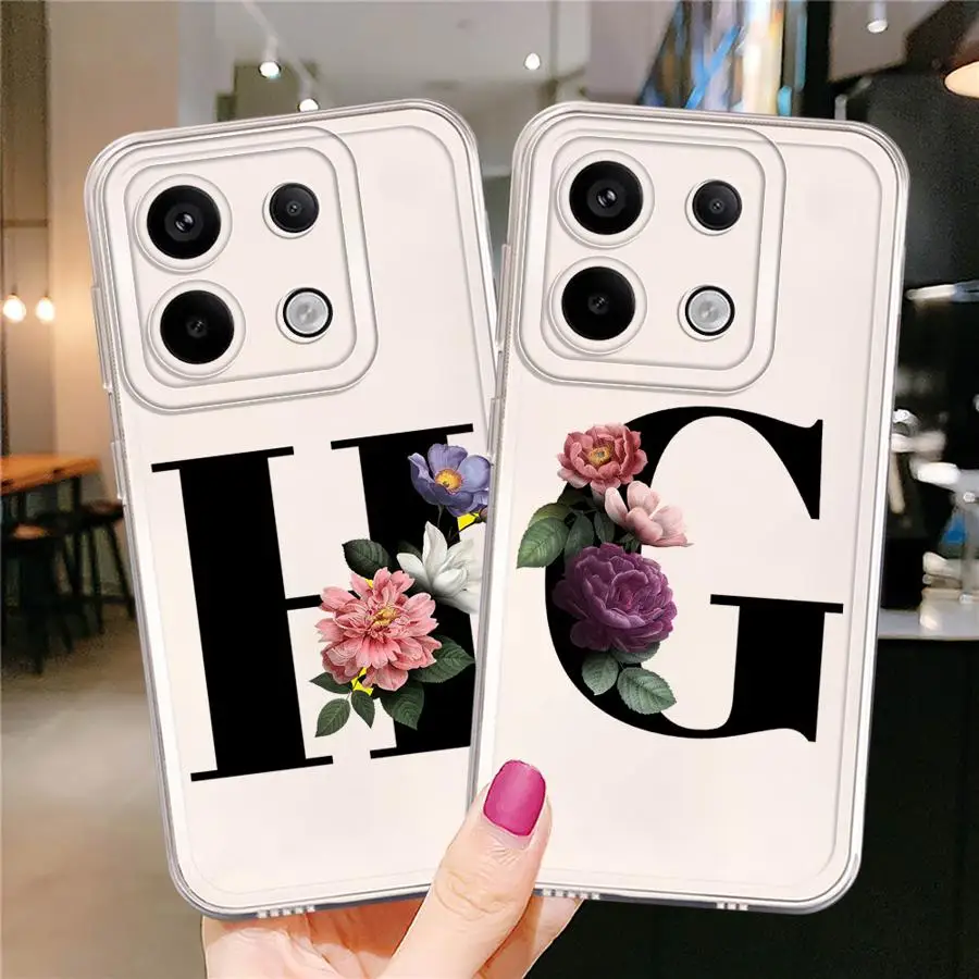 L ljubal Letter G-L Чехол для телефона Xiaomi Redmi Note 13 Pro 11 12 10 9T 10T 11S 9 11s 12s 9s Прозрачный корпус
