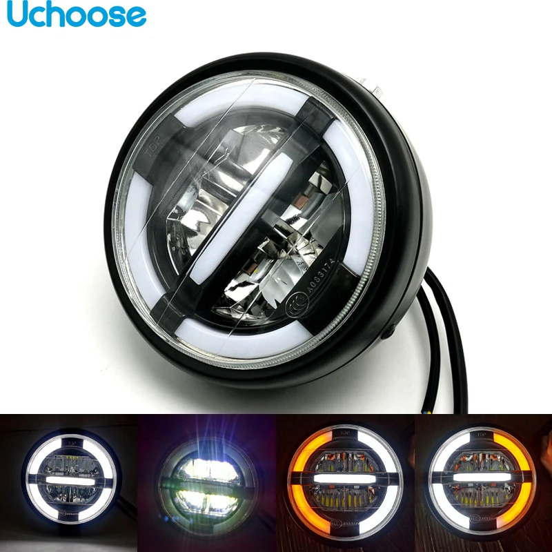 Светодиодные мотоциклетные фары дальнего и ближнего света дневные ходовые огни 7