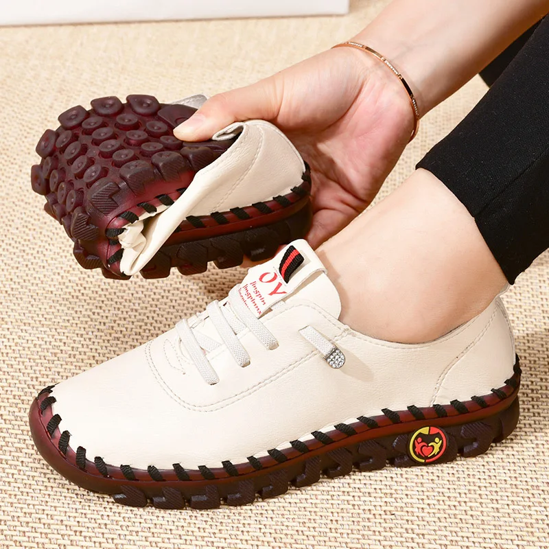 

Fashion All-match Simple Stitching Hot-selling Comfortable Soft-soled Shoes Women's 2022 Autumn New Flat Shoes Casual Shoes