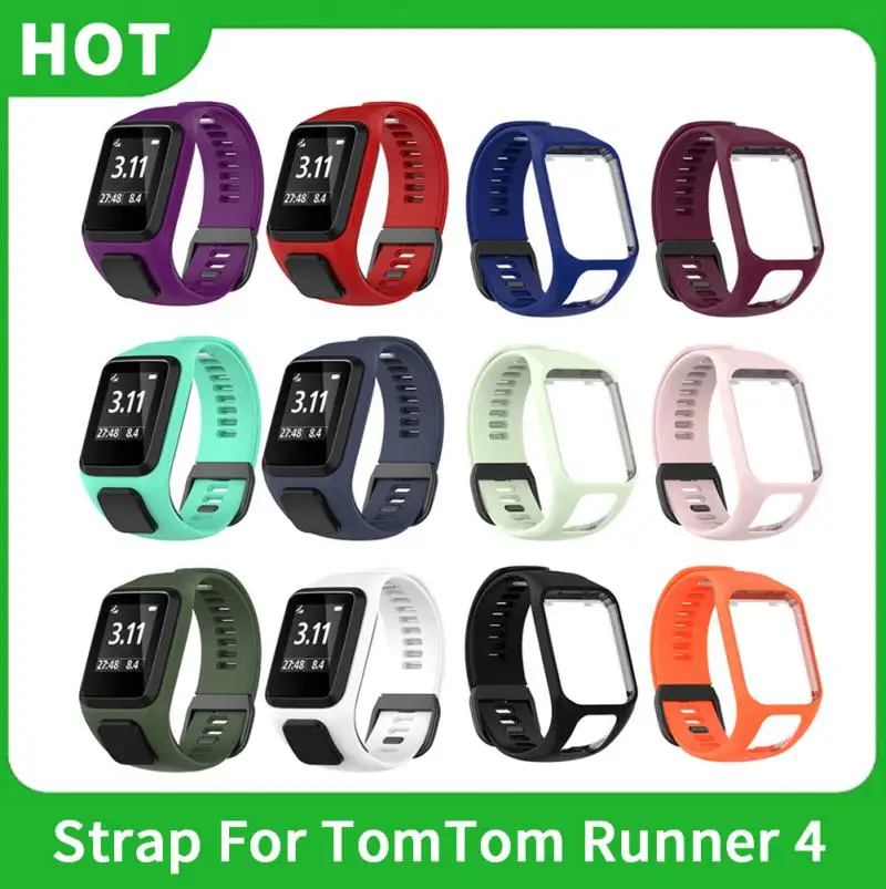 

Силиконовый ремешок для часов TomTom Runner 4, спортивный ремешок для часов, сменный силиконовый ремешок для наручных часов, аксессуары для TomTom